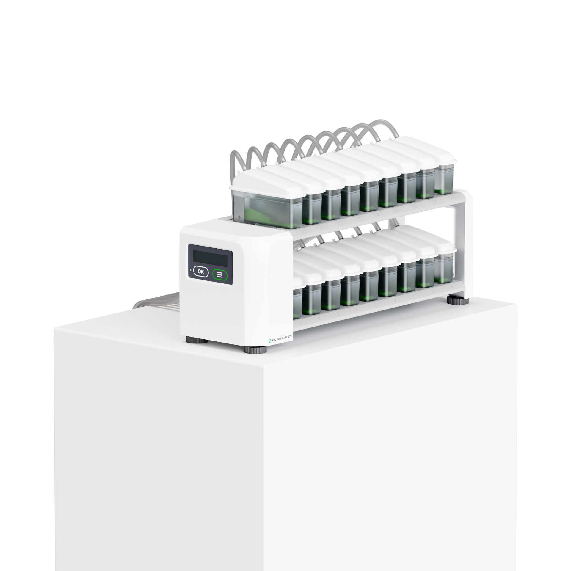 BPC Instruments Core gas volume measuring device with 18 channels.
